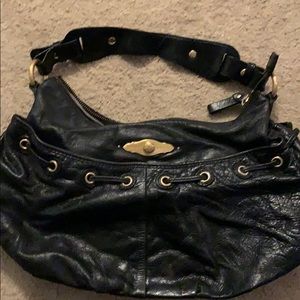 Elliott Luca black leather shoulder bag